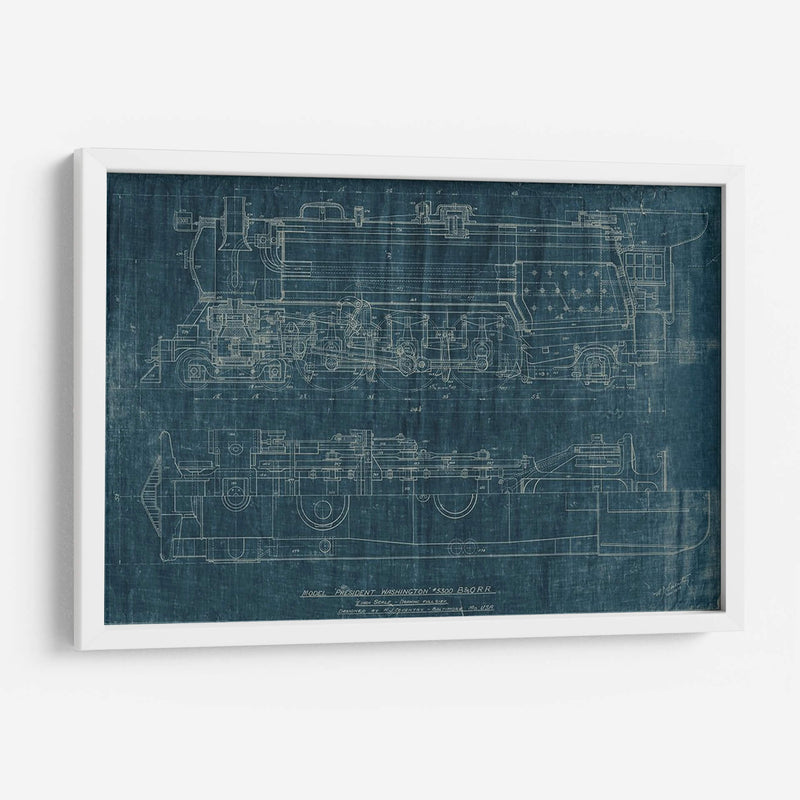 Tren Blueprint I - Vision Studio | Cuadro decorativo de Canvas Lab