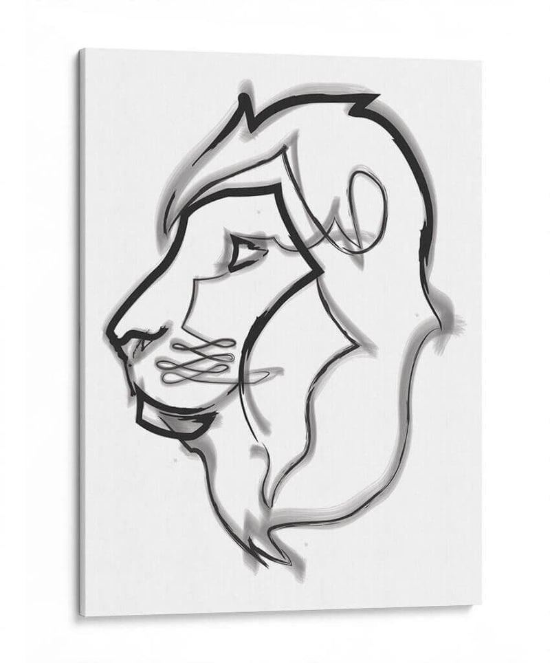 Boris the lion - Grau Project | Cuadro decorativo de Canvas Lab