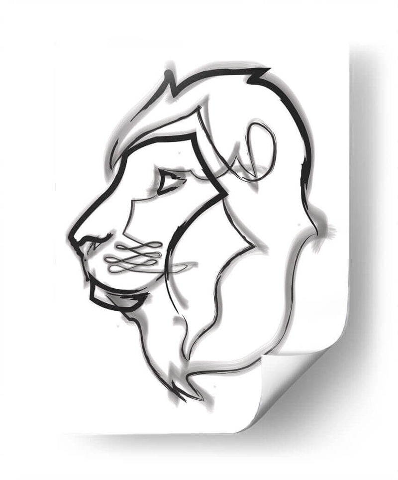 Boris the lion - Grau Project | Cuadro decorativo de Canvas Lab