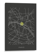 PARIS map - Grau Project | Cuadro decorativo de Canvas Lab