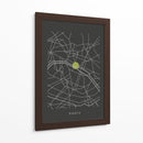 PARIS map - Grau Project | Cuadro decorativo de Canvas Lab
