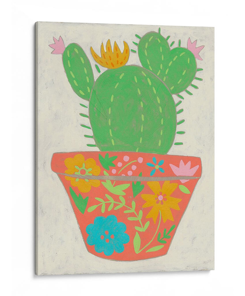 Feliz Cactus I - Chariklia Zarris | Cuadro decorativo de Canvas Lab