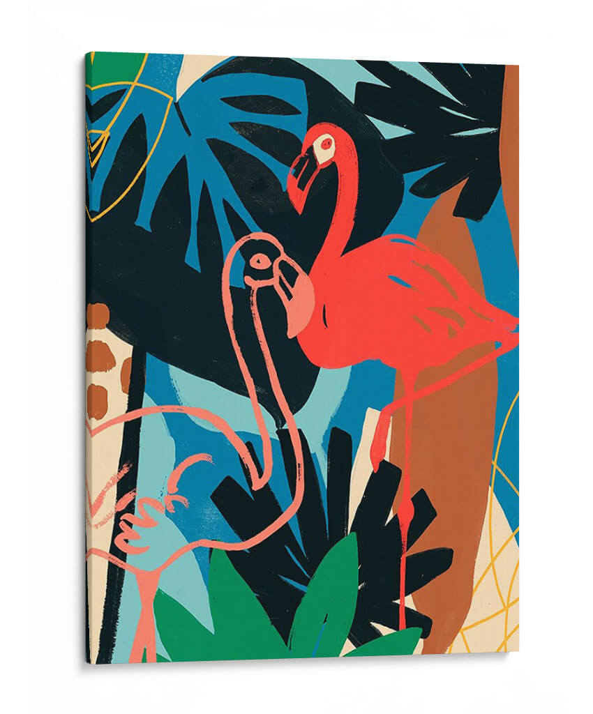 Funky Flamingo Ii - June Erica Vess | Cuadro decorativo de Canvas Lab