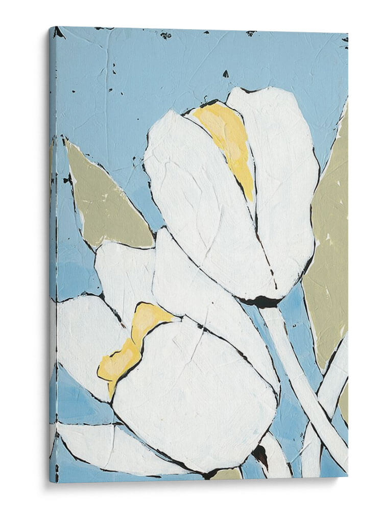 Tulipán Blanco Triptych I - Jade Reynolds | Cuadro decorativo de Canvas Lab