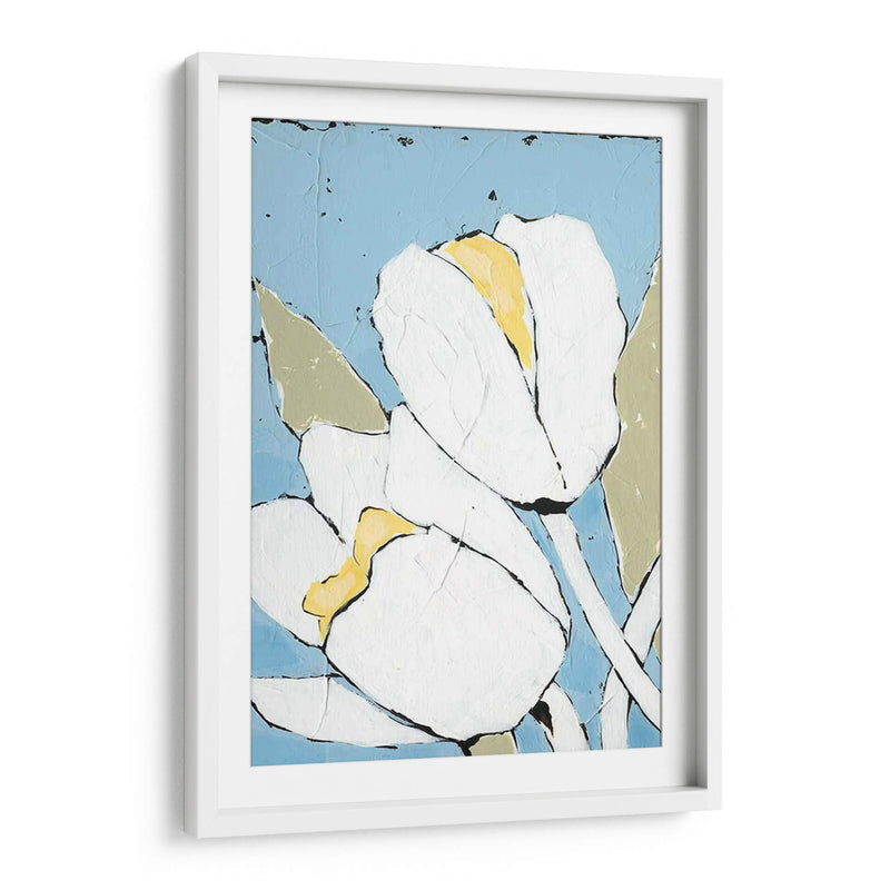 Tulipán Blanco Triptych I - Jade Reynolds | Cuadro decorativo de Canvas Lab