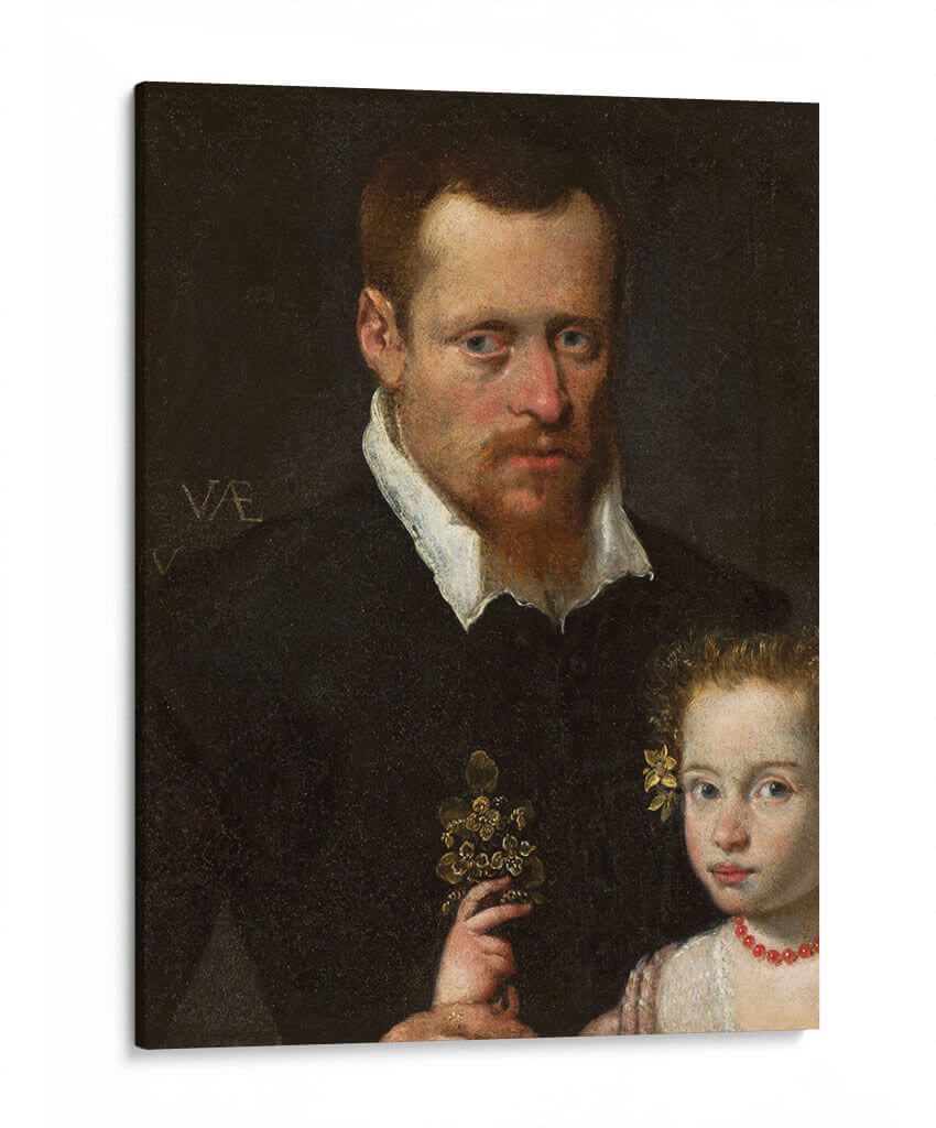 Un hombre con su hija - Sofonisba Anguissola | Cuadro decorativo de Canvas Lab