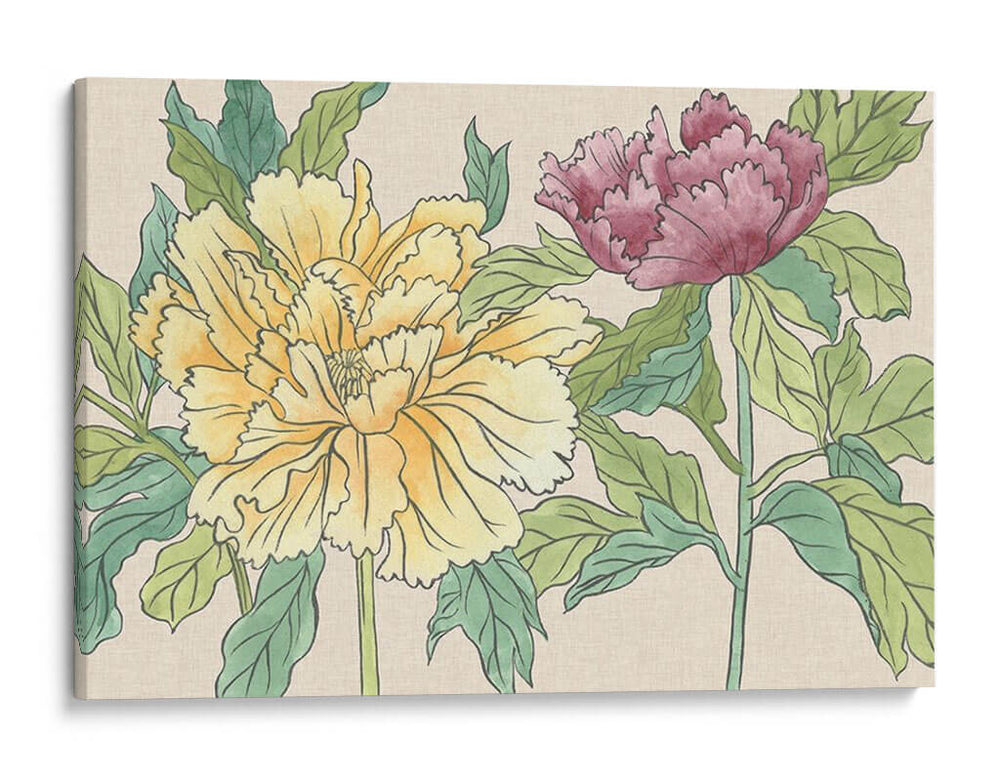 Floraciones De Peonía Ii - Melissa Wang | Cuadro decorativo de Canvas Lab