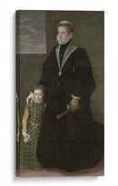 Retrato de Juana de Austria y una niña joven - Sofonisba Anguissola | Cuadro decorativo de Canvas Lab