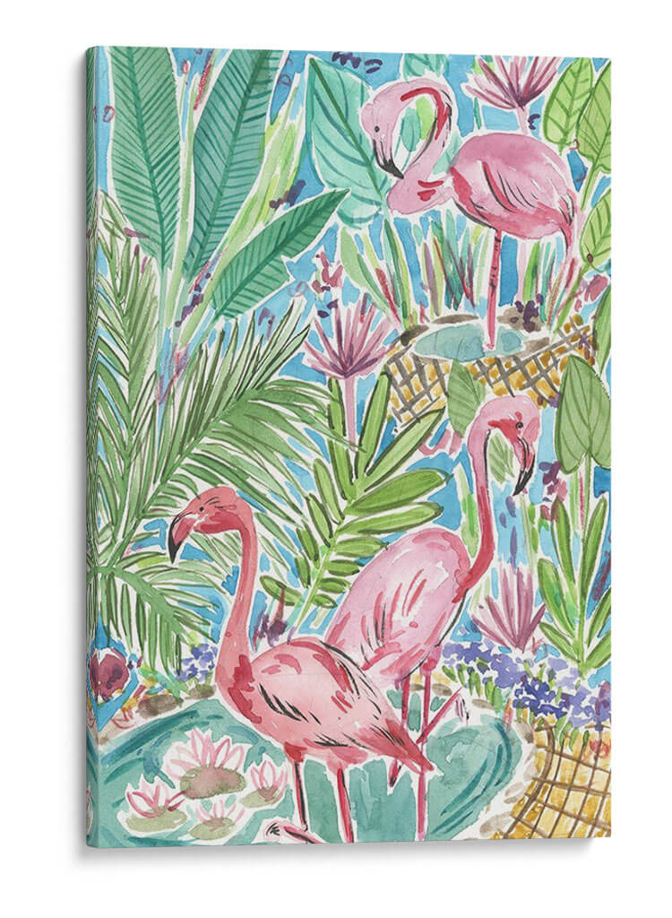Flamingo Paradise I - Melissa Wang | Cuadro decorativo de Canvas Lab