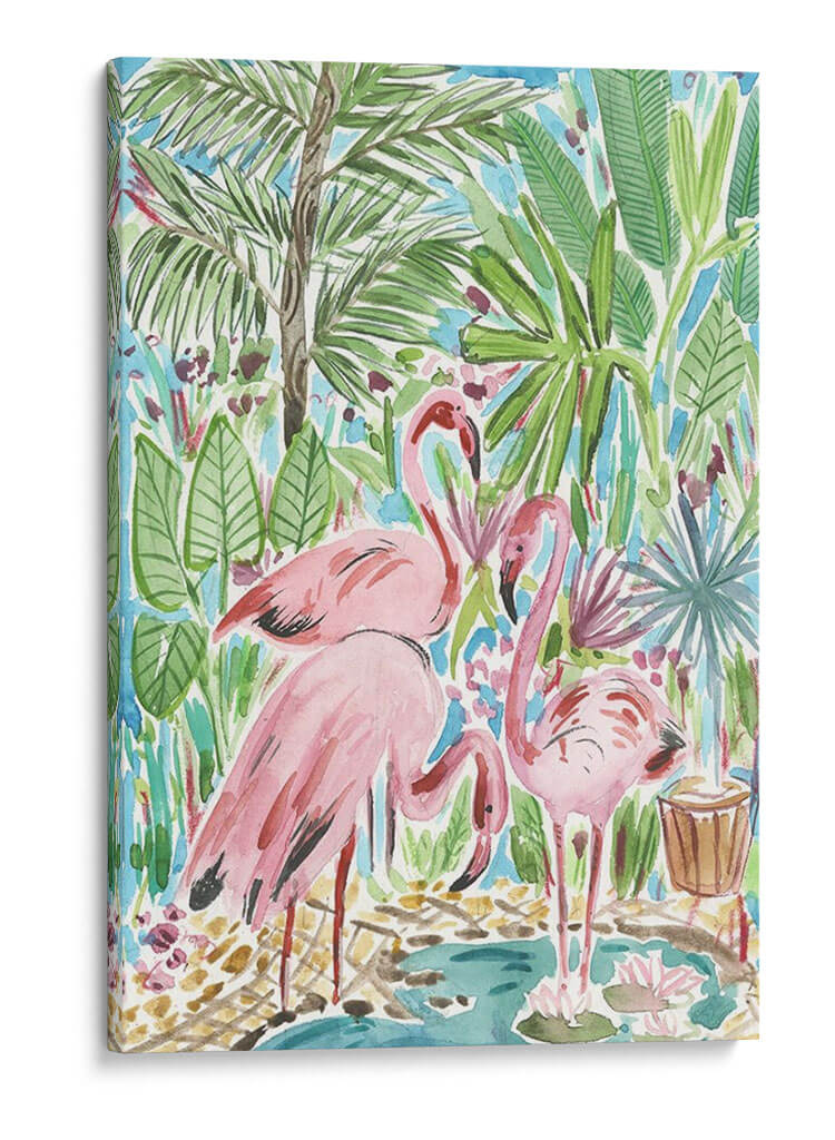 Flamingo Paradise Ii - Melissa Wang | Cuadro decorativo de Canvas Lab