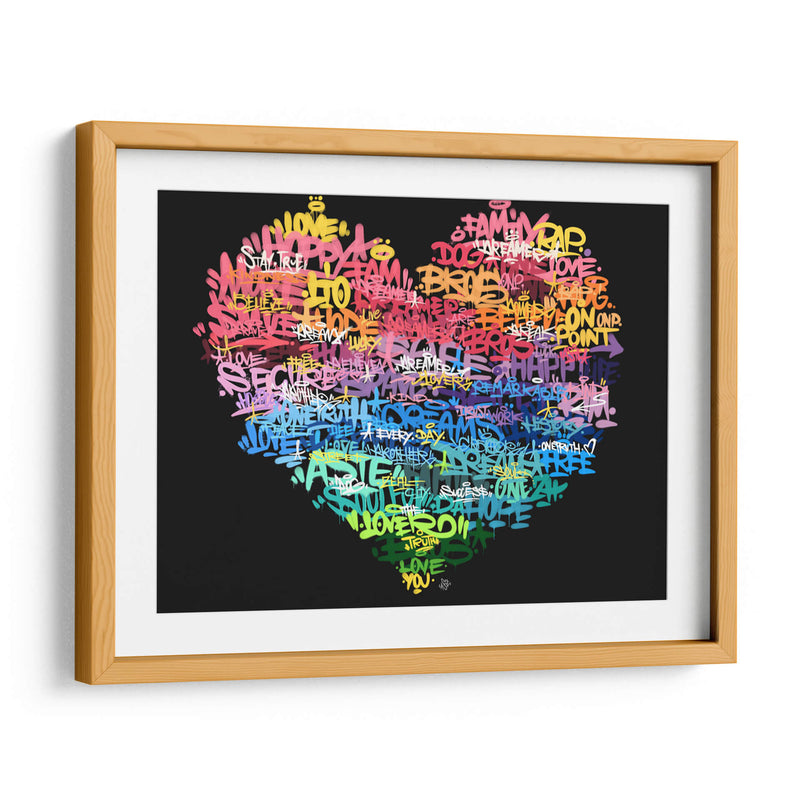 Graffiti Heart - David Aste | Cuadro decorativo de Canvas Lab