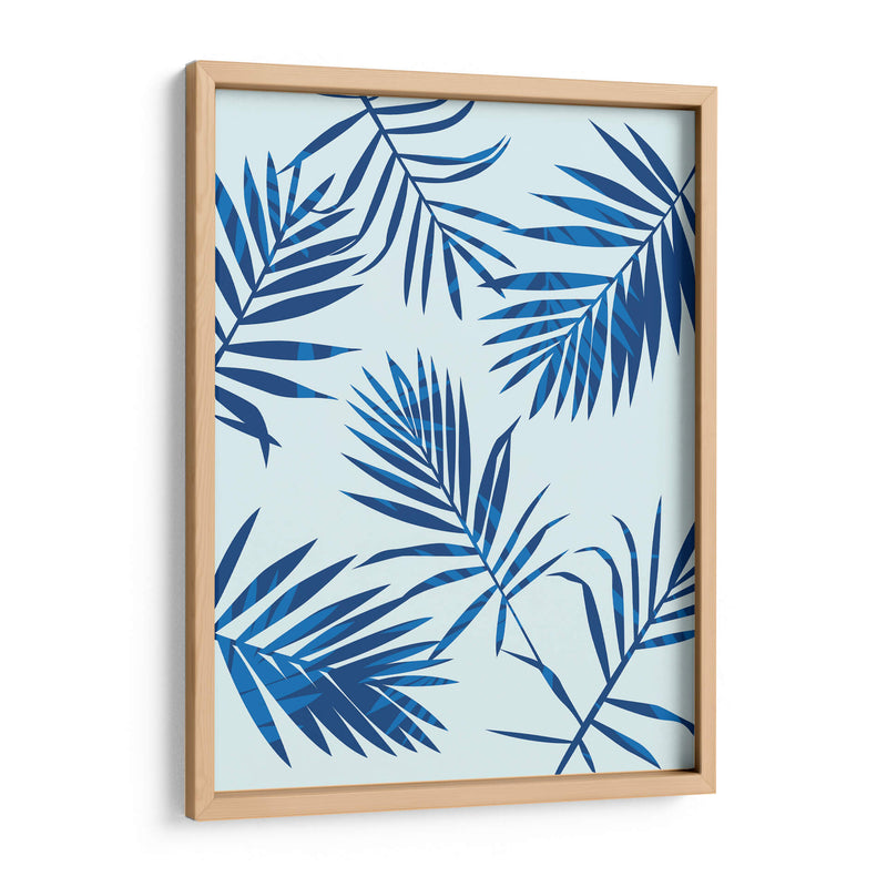 Blue Palm Leaves 2 - David Aste | Cuadro decorativo de Canvas Lab