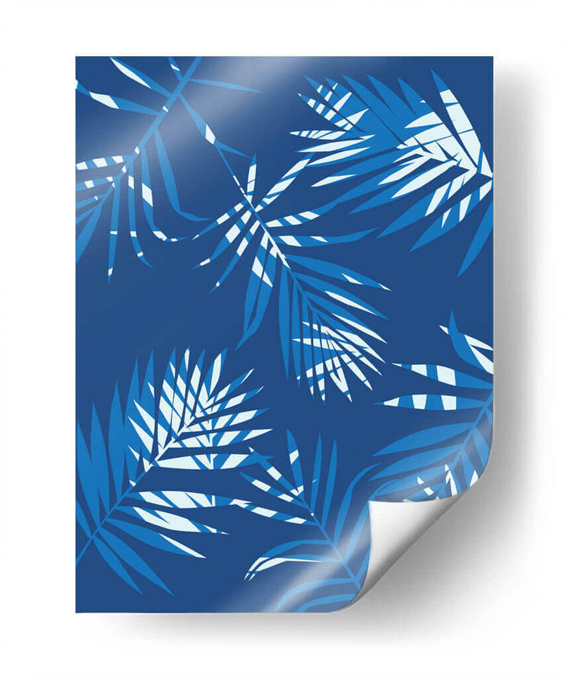 Blue Palm Leaves 1 - David Aste | Cuadro decorativo de Canvas Lab