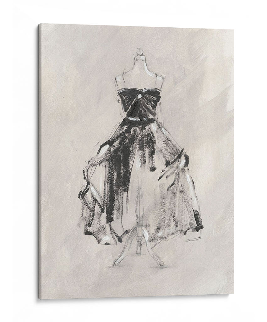 Vestido De Noche Negro I - Ethan Harper | Cuadro decorativo de Canvas Lab