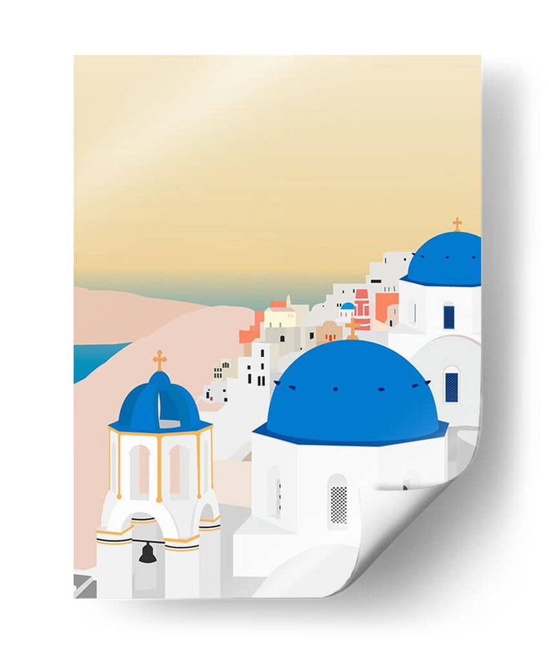 Viajes Europa - Santorini - Gurli Soerensen | Cuadro decorativo de Canvas Lab