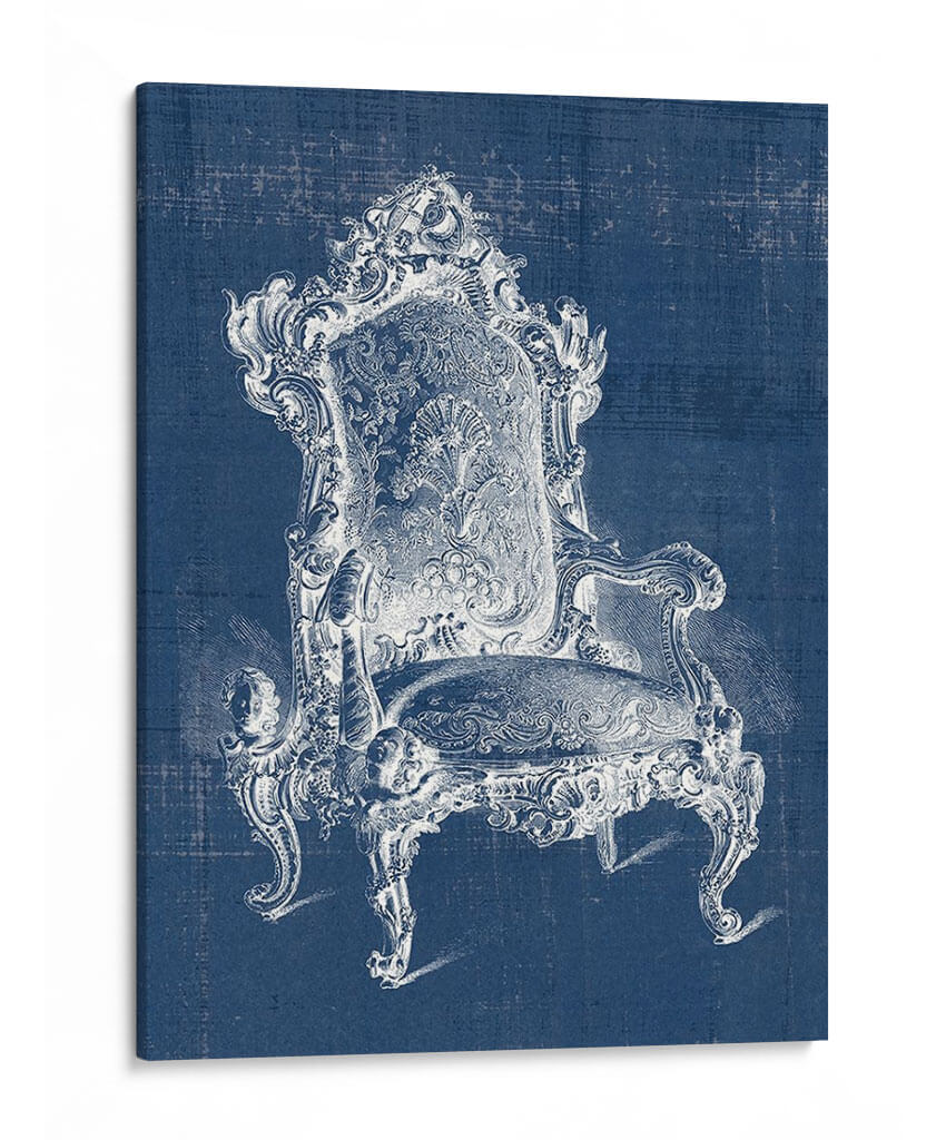 Silla Antigua Blueprint Ii - Vision Studio | Cuadro decorativo de Canvas Lab