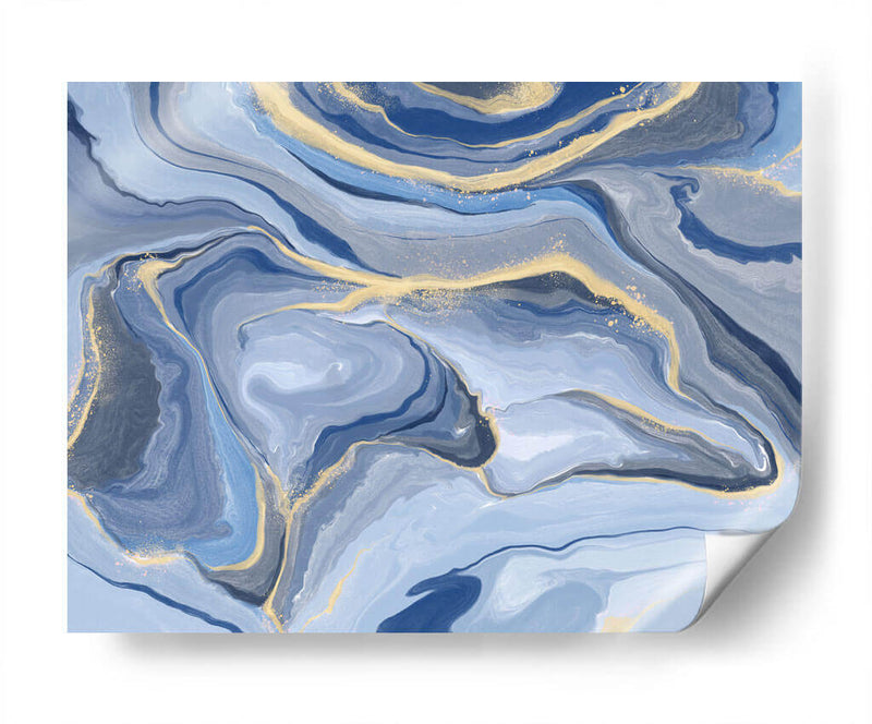 Azules y Oro 01 - Marmolista | Cuadro decorativo de Canvas Lab