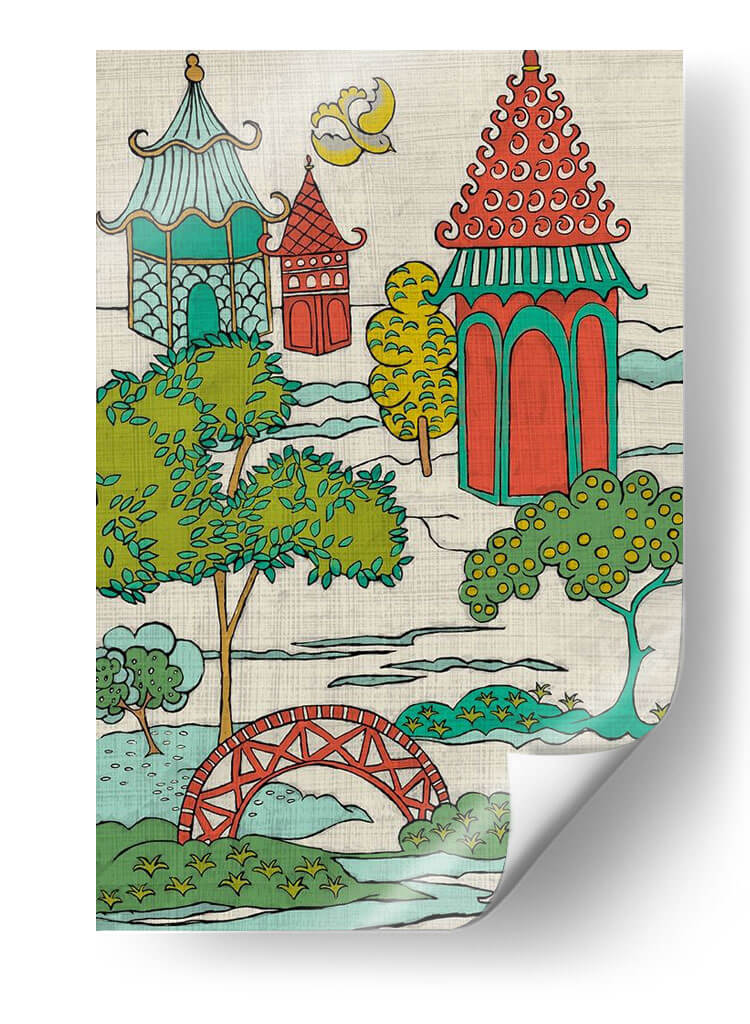 Paisaje Pagoda I - Chariklia Zarris | Cuadro decorativo de Canvas Lab