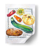 Vegetales De Cocina Ii - Elizabeth St. Hilaire | Cuadro decorativo de Canvas Lab