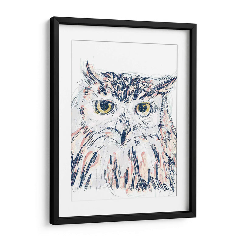 Funky Owl Retrato Iii - June Erica Vess | Cuadro decorativo de Canvas Lab