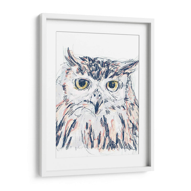 Funky Owl Retrato Iii - June Erica Vess | Cuadro decorativo de Canvas Lab