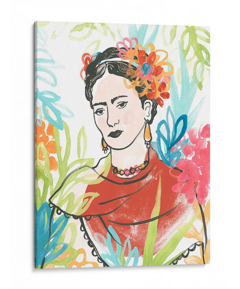 Retrato De Frida I - June Erica Vess | Cuadro decorativo de Canvas Lab