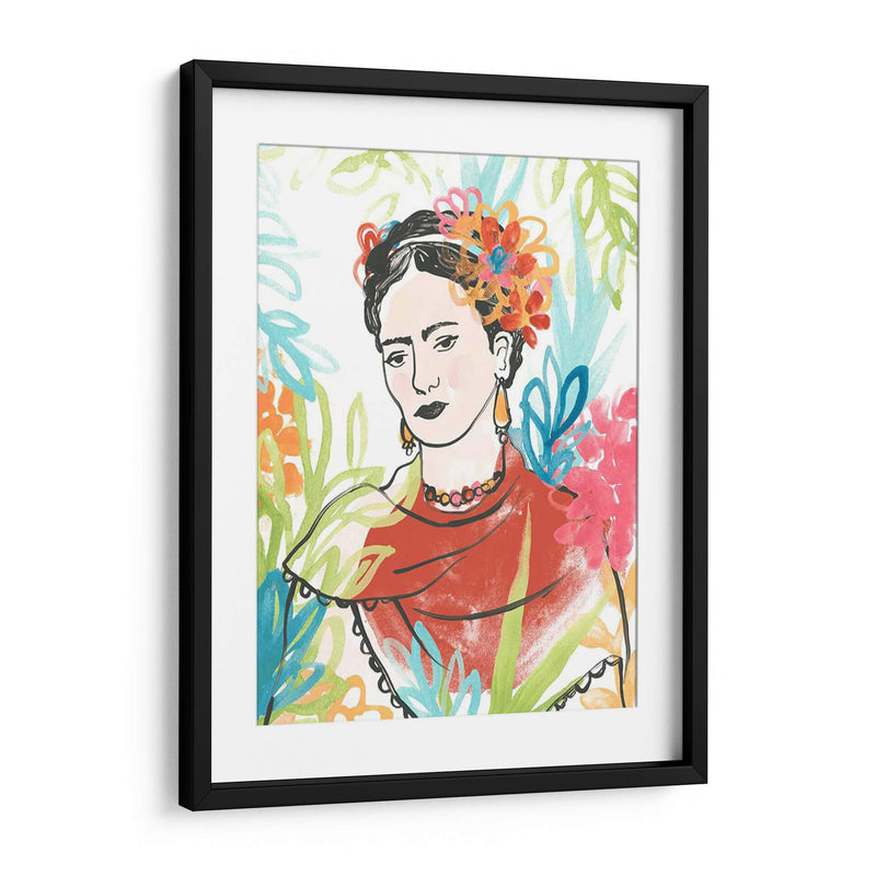 Retrato De Frida I - June Erica Vess | Cuadro decorativo de Canvas Lab