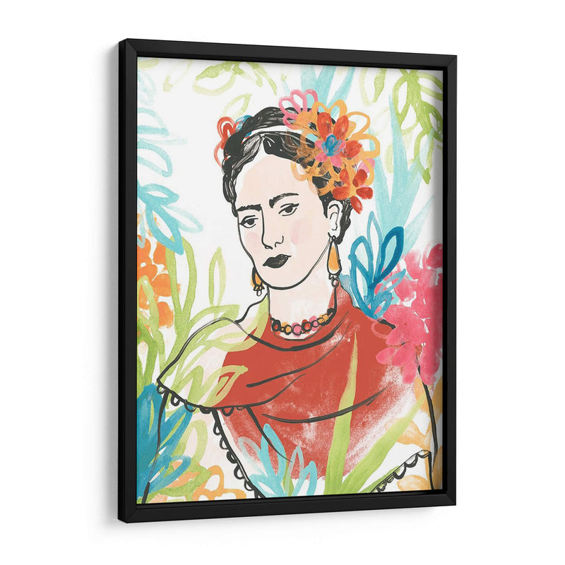 Retrato De Frida I - June Erica Vess | Cuadro decorativo de Canvas Lab