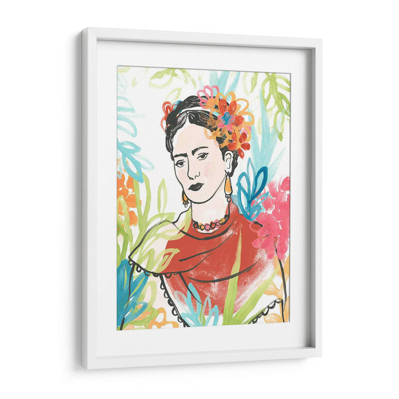 Retrato De Frida I - June Erica Vess | Cuadro decorativo de Canvas Lab