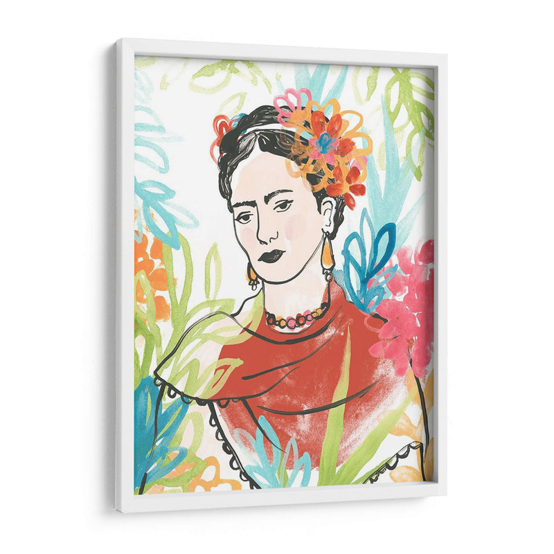 Retrato De Frida I - June Erica Vess | Cuadro decorativo de Canvas Lab