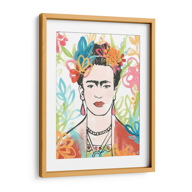 Retrato De Frida Ii - June Erica Vess | Cuadro decorativo de Canvas Lab