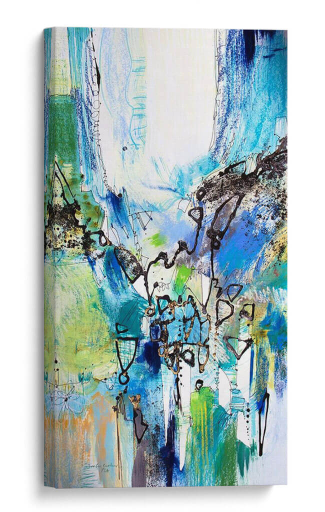 Azul Y Verde Iii - Jennifer Gardner | Cuadro decorativo de Canvas Lab