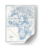 África En Tonos De Azul - Vision Studio | Cuadro decorativo de Canvas Lab