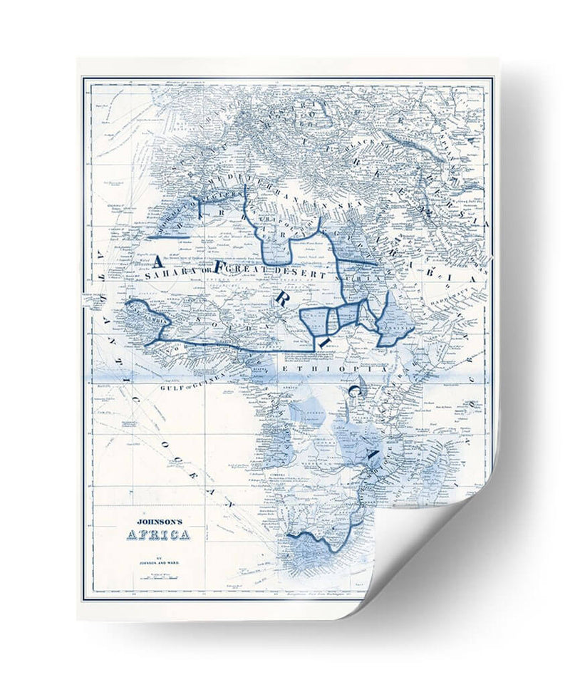 África En Tonos De Azul - Vision Studio | Cuadro decorativo de Canvas Lab