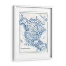 América Del Norte En Tonos De Azul - Vision Studio | Cuadro decorativo de Canvas Lab