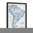 América Del Sur En Tonos De Azul - Vision Studio | Cuadro decorativo de Canvas Lab