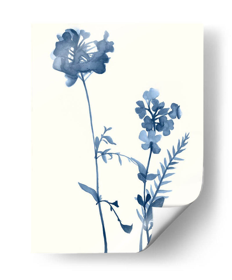 Indigo Wildflowers V - Jennifer Goldberger | Cuadro decorativo de Canvas Lab