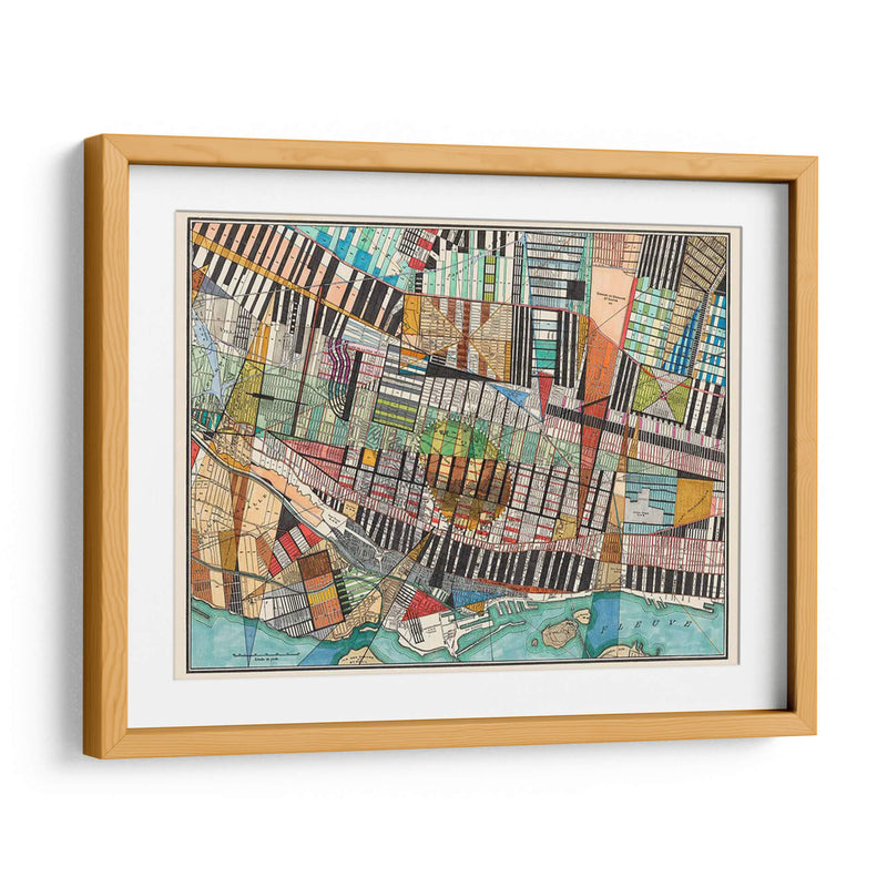 Mapa Moderno De Montreal - Nikki Galapon | Cuadro decorativo de Canvas Lab