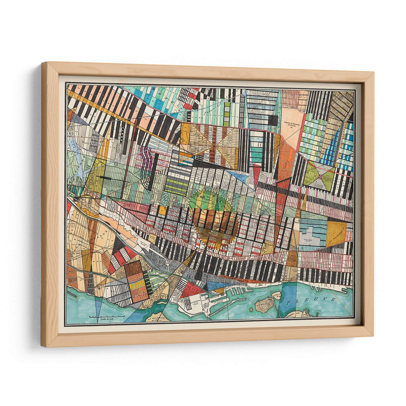 Mapa Moderno De Montreal - Nikki Galapon | Cuadro decorativo de Canvas Lab