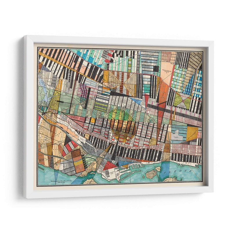 Mapa Moderno De Montreal - Nikki Galapon | Cuadro decorativo de Canvas Lab