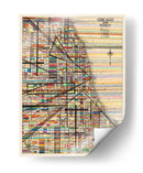 Mapa Moderno De Chicago - Nikki Galapon | Cuadro decorativo de Canvas Lab