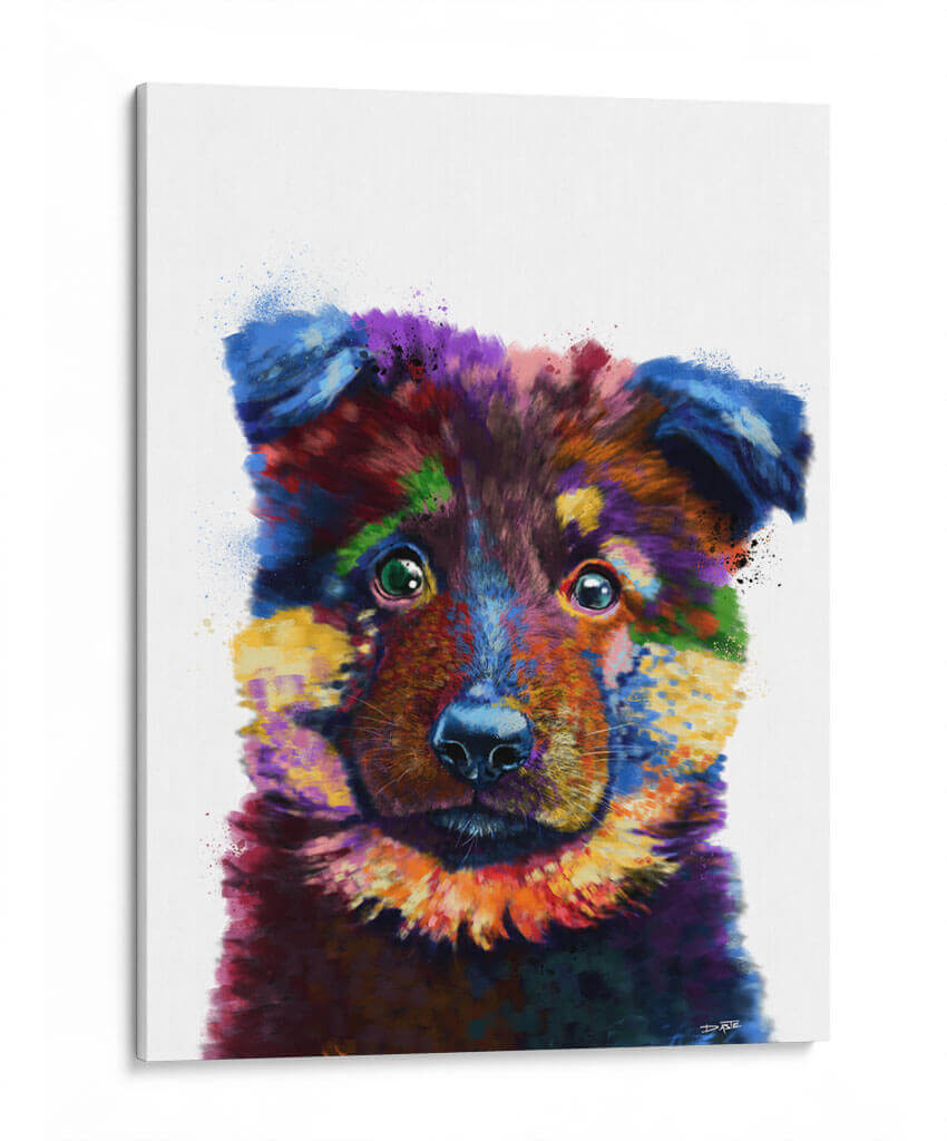 Pequeño Pastor Alemán - Hue Art | Cuadro decorativo de Canvas Lab