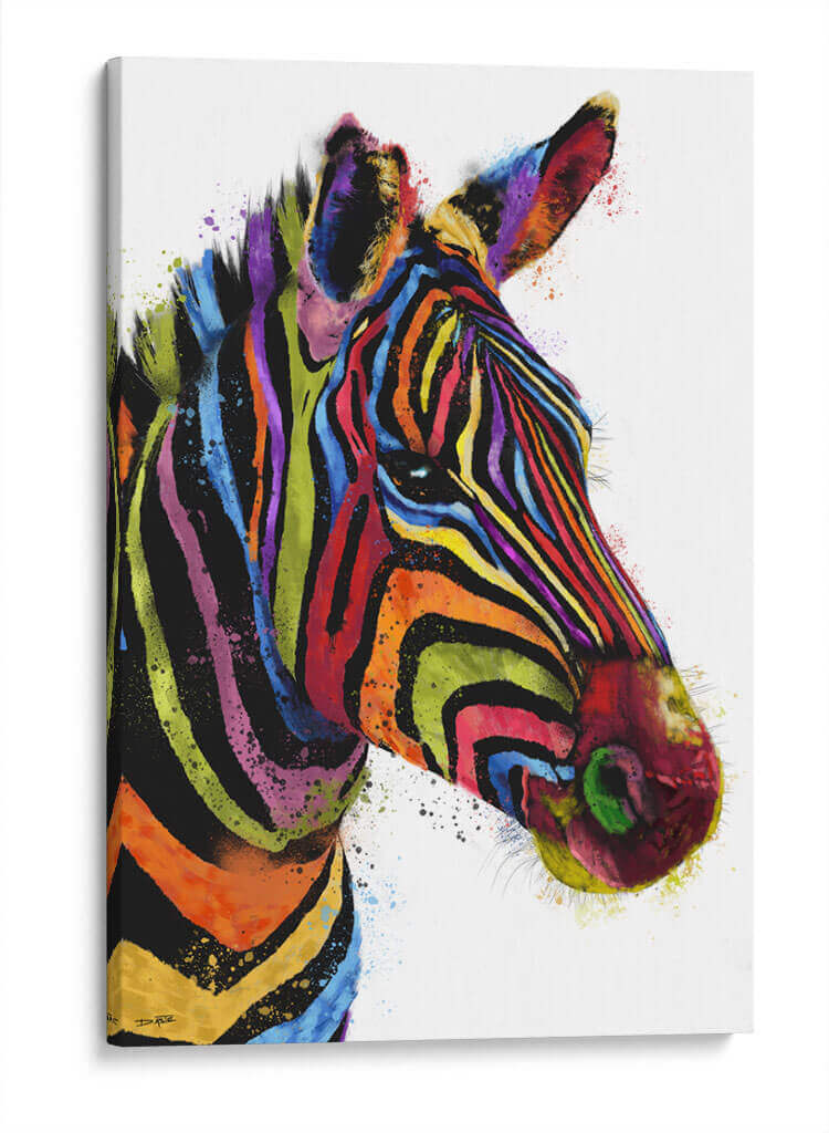 Cebra Colorida - Hue Art | Cuadro decorativo de Canvas Lab