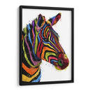 Cebra Colorida - Hue Art | Cuadro decorativo de Canvas Lab