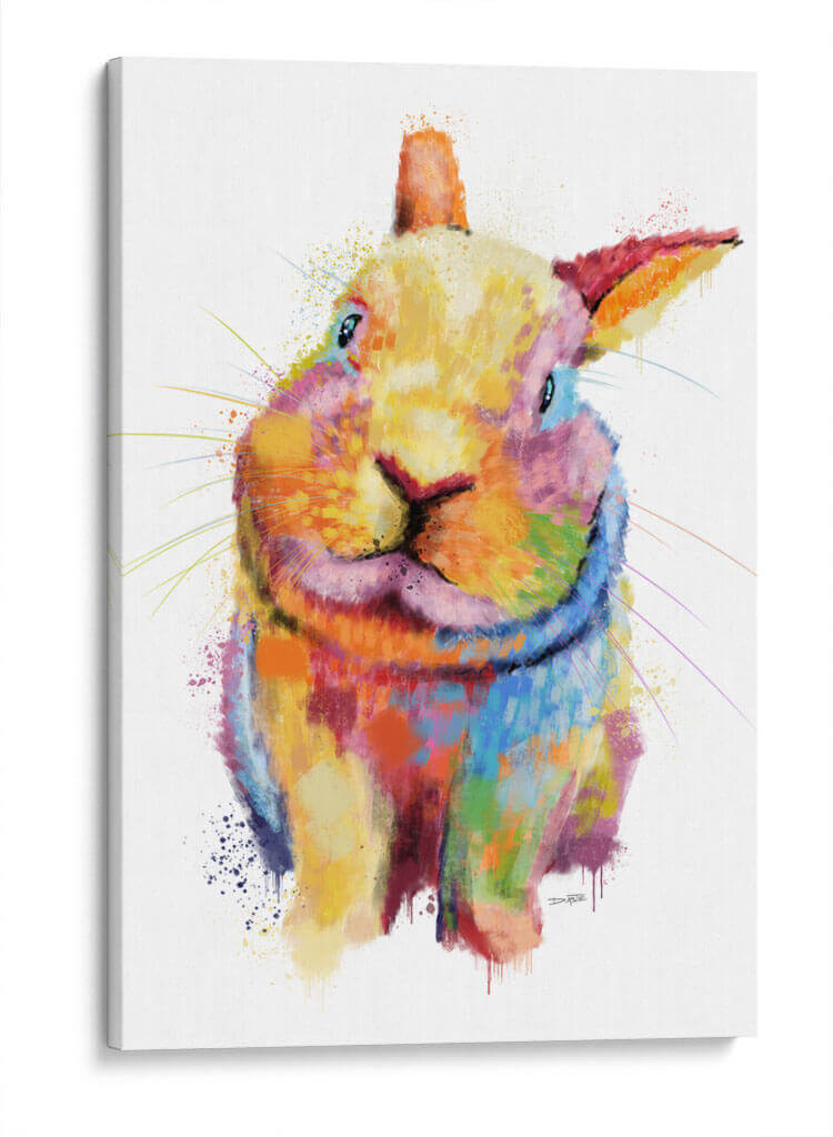 Conejo Colorido - Hue Art | Cuadro decorativo de Canvas Lab