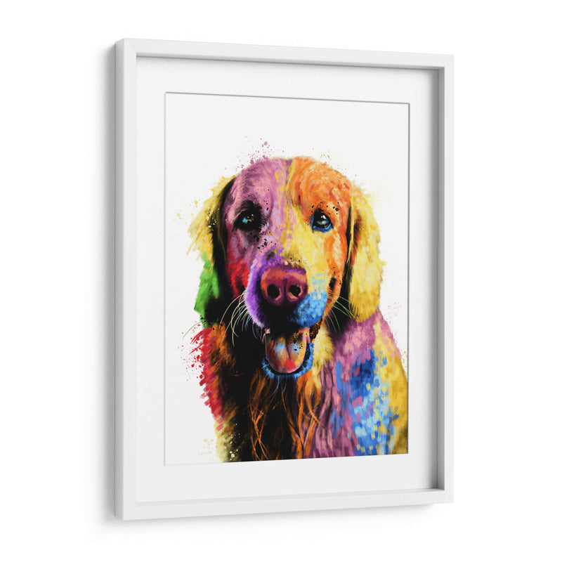 Labrador colorido - Hue Art | Cuadro decorativo de Canvas Lab