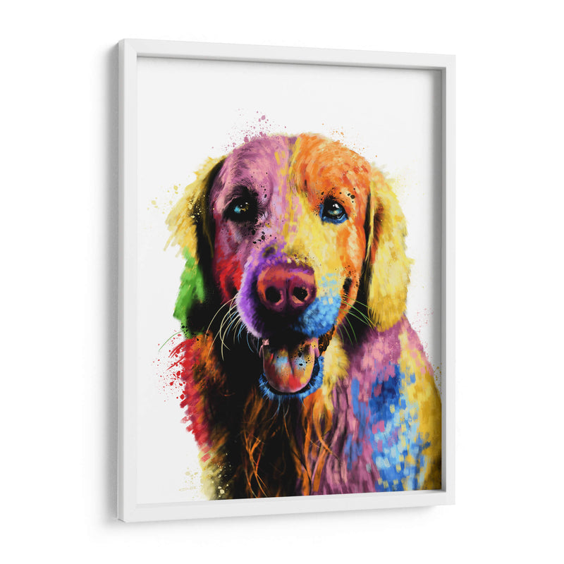 Labrador colorido - Hue Art | Cuadro decorativo de Canvas Lab