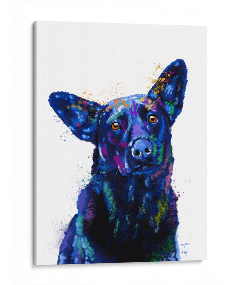 Pastor Alemán Negro - Hue Art | Cuadro decorativo de Canvas Lab