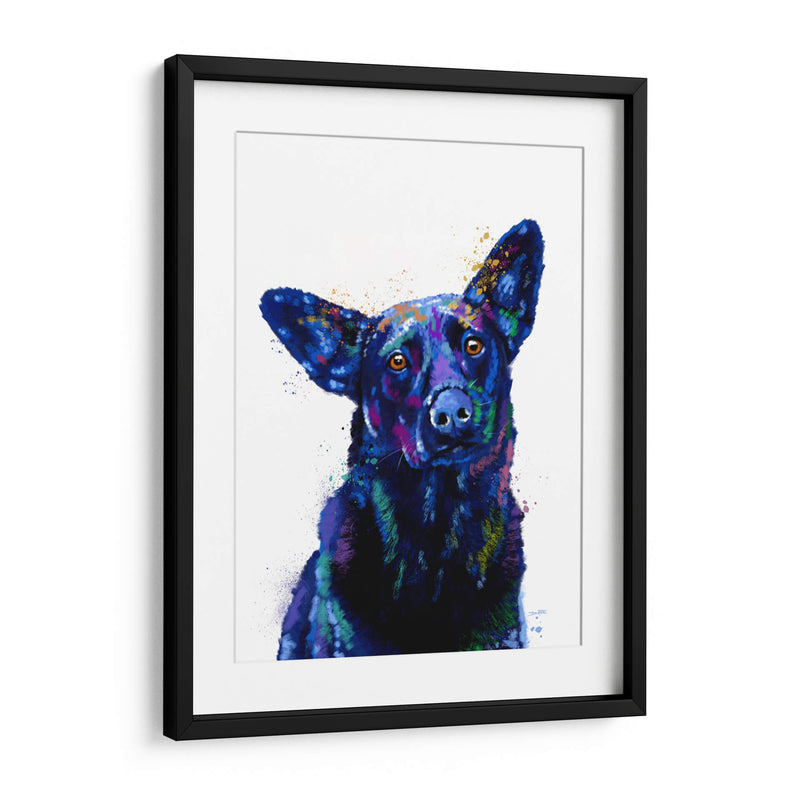 Pastor Alemán Negro - Hue Art | Cuadro decorativo de Canvas Lab