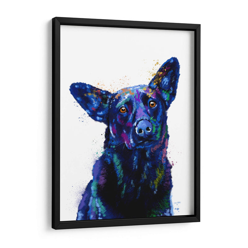 Pastor Alemán Negro - Hue Art | Cuadro decorativo de Canvas Lab
